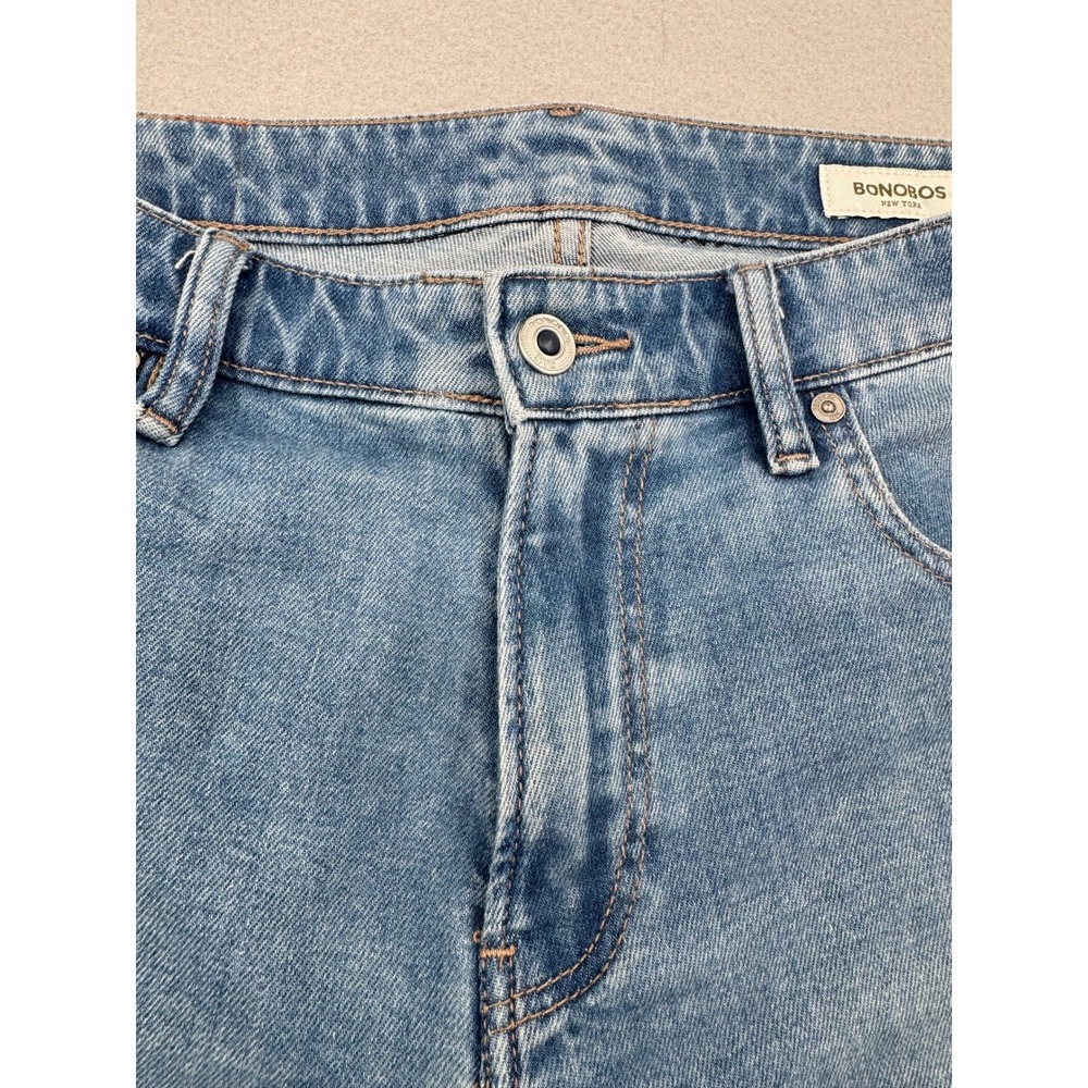 SOLD Bonobos Tailored Fit Light Wash Blue Denim Jeans Mens 33x30 (33x28) Stretch - Picture 10 of 14